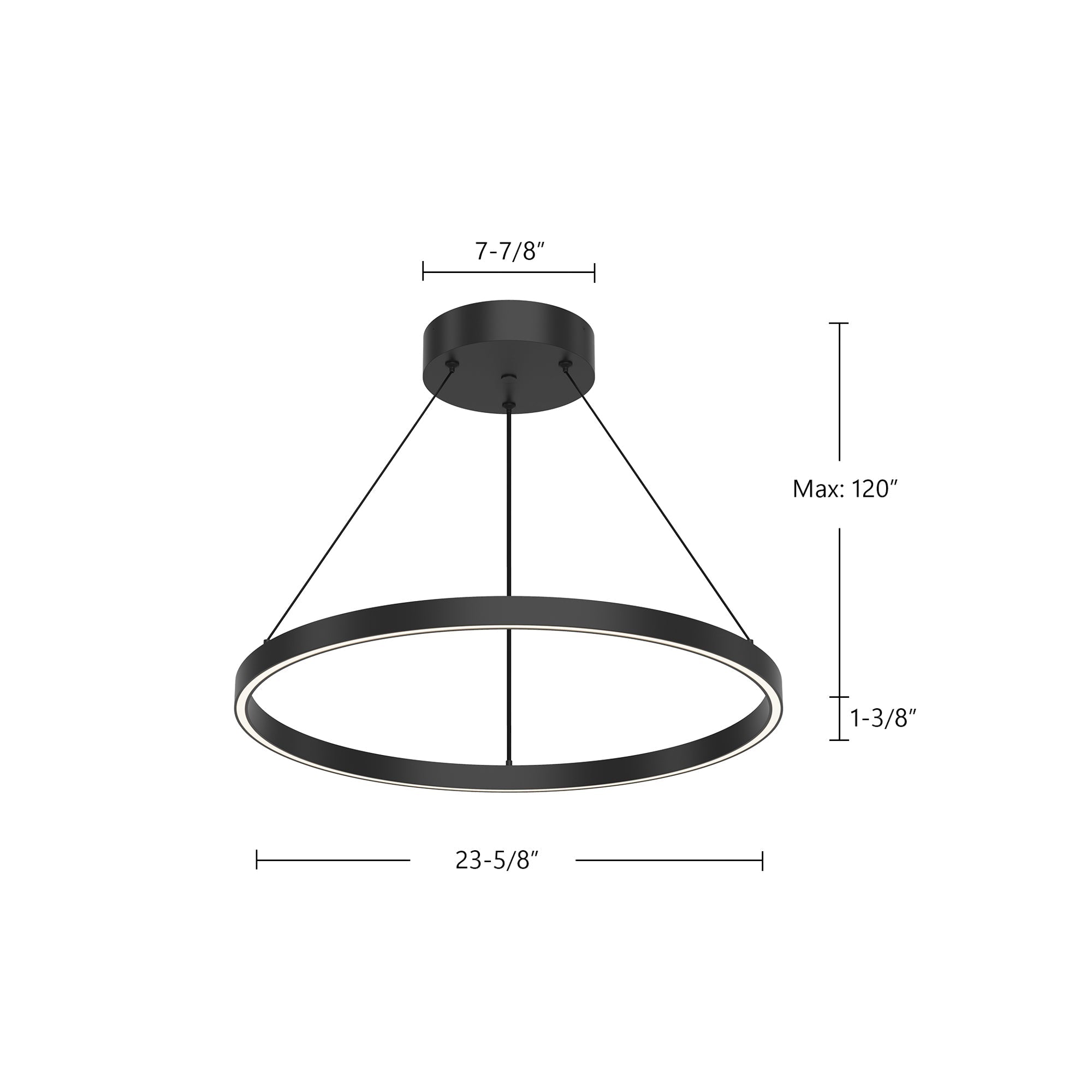 Kuzco Cerchio PD87124-WH-UNV-010 Pendant Light Fixture, LED, White