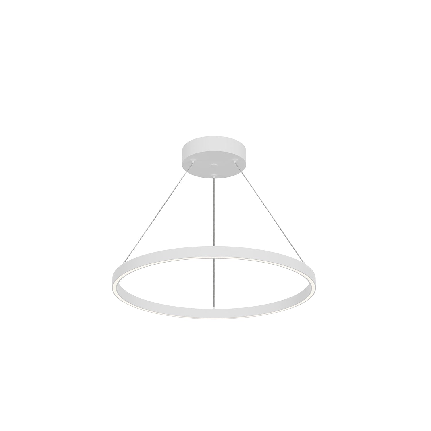 Kuzco Cerchio 24-in LED Pendant Light Fixture, UL Damp Rated, White