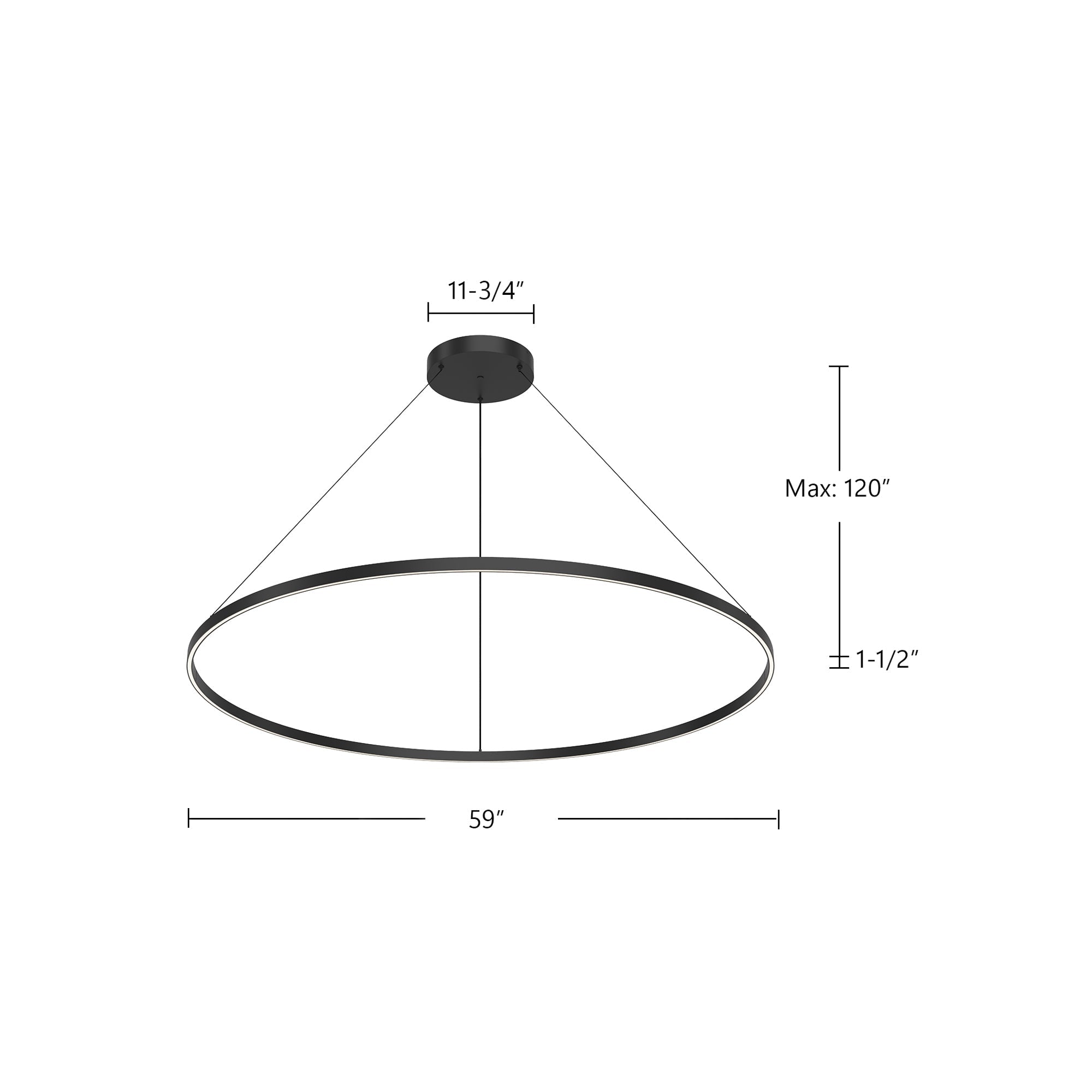 Kuzco Cerchio PD87760-WH-UNV-010 Pendant Light Fixture, UL Listed, White