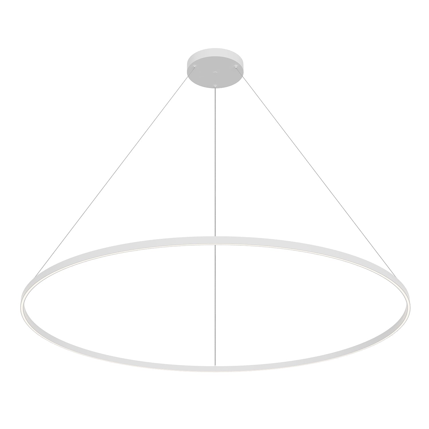Kuzco Cerchio 72-in White LED Pendant, Flush Silicone Diffuser, Matte Powder-Coated, White