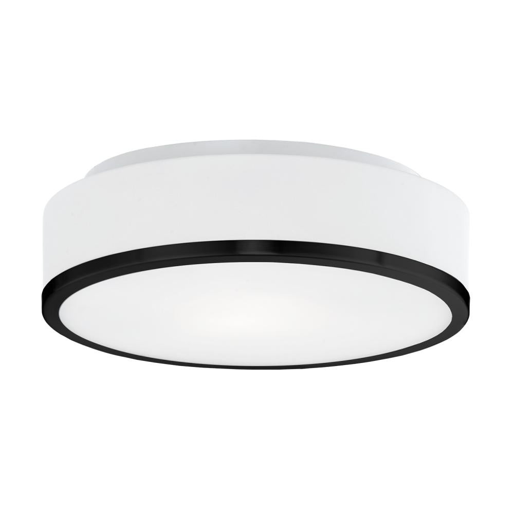 Kuzco Lighting 599002BK Flush Mount, 2 Lights, Black