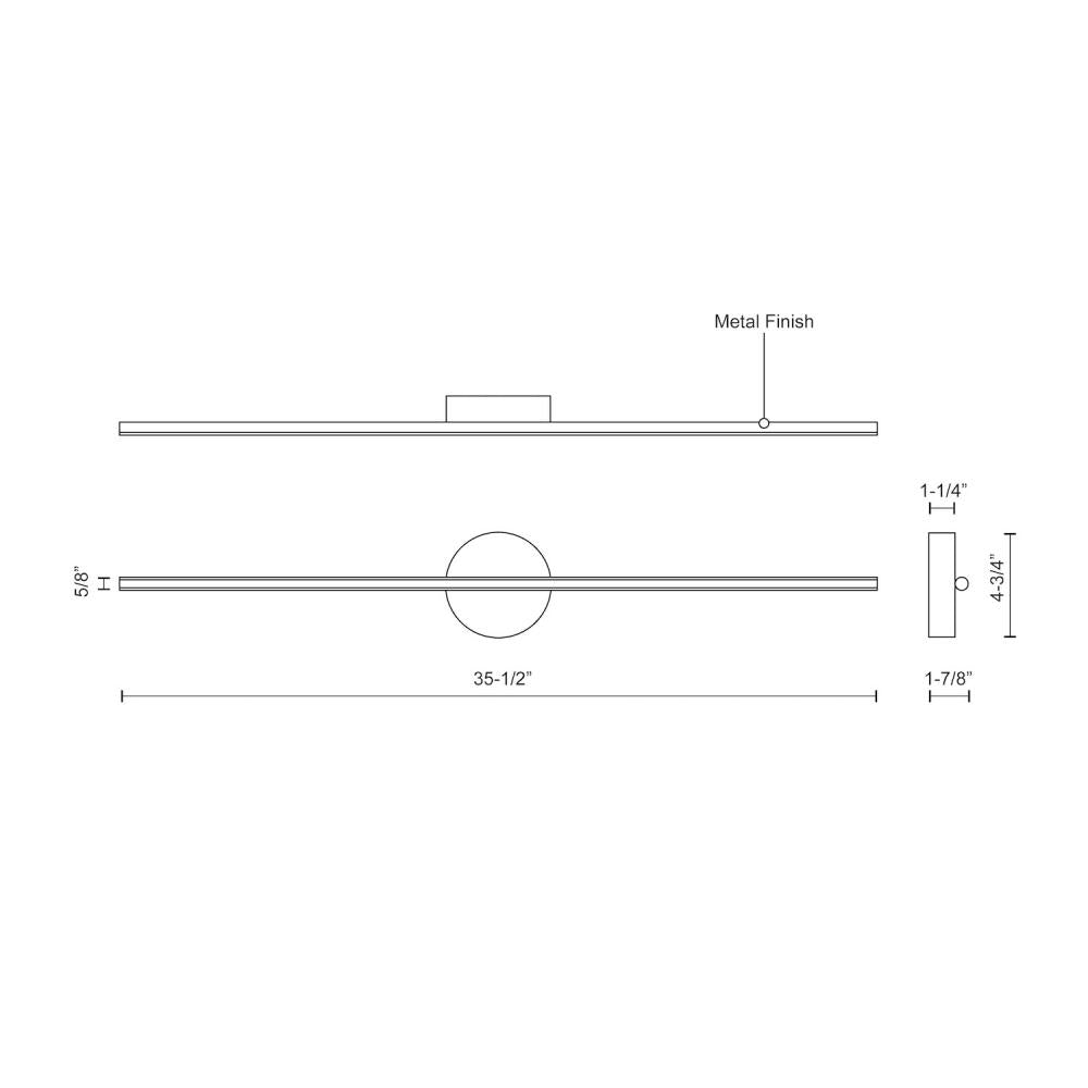 Kuzco Chute WS14935-WH Wall Sconce, LED, White