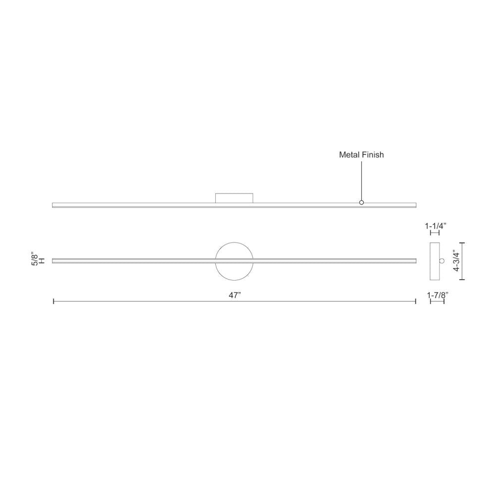 Kuzco Chute WS14947-BK Wall Sconce, LED, Black
