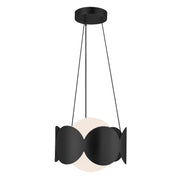 Kuzco Ciel CH59810-BK/OP Chandelier, UL Listed, Black/Opal Glass