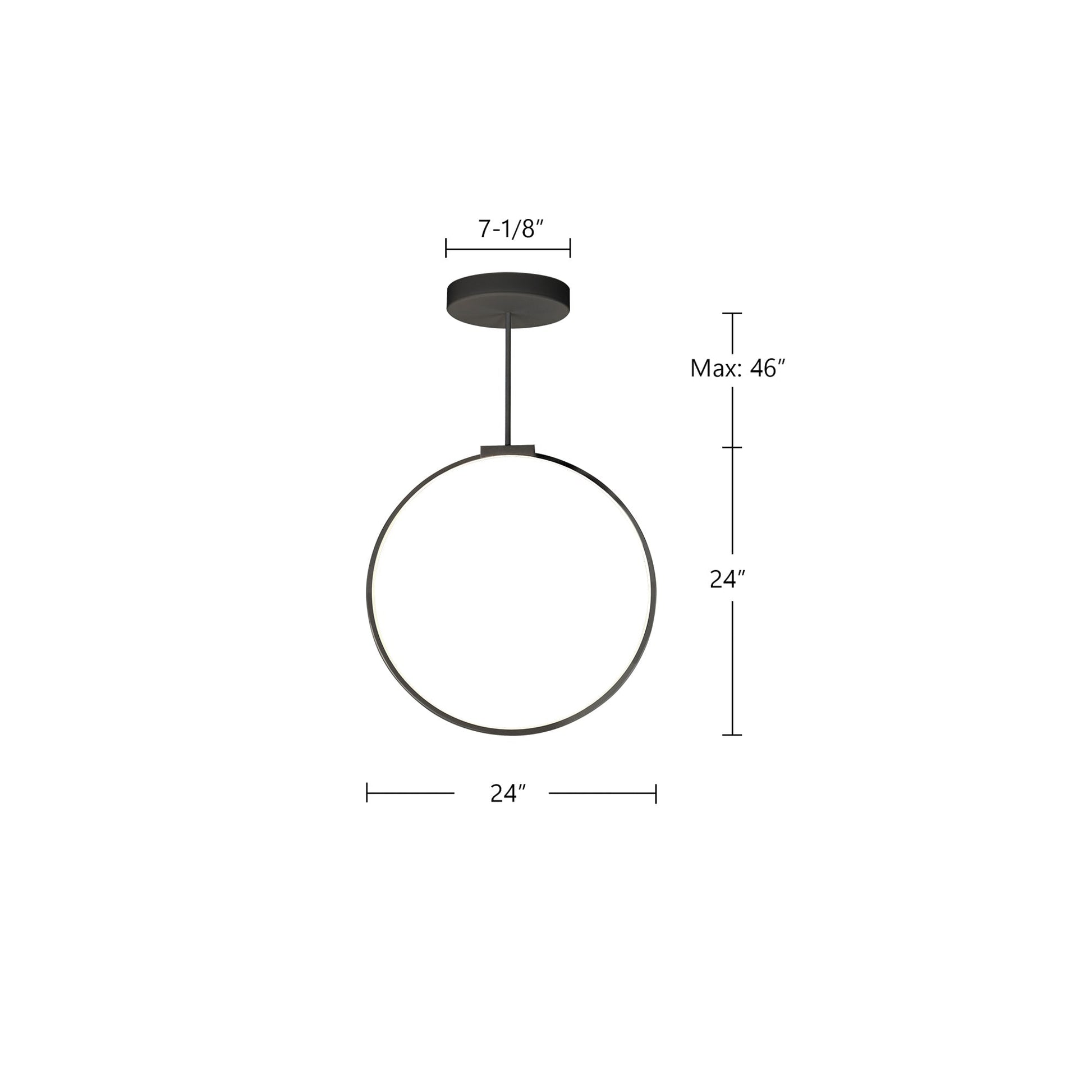 Kuzco Lighting PD82524-BN-UNV Pendant Light Fixture, 36W, Brushed Nickel