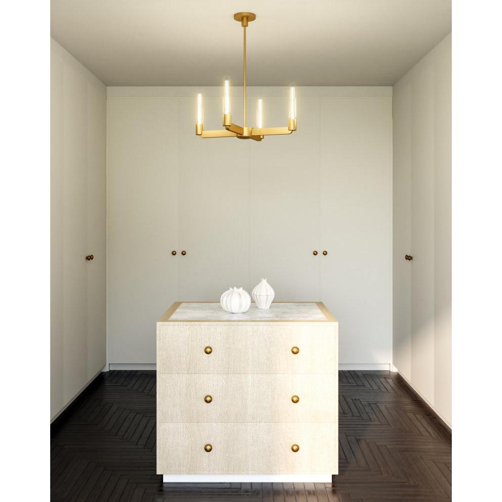 ALORA MOOD Lighting CH416108BG Chandeliers, 8 Lights, Brushed Gold