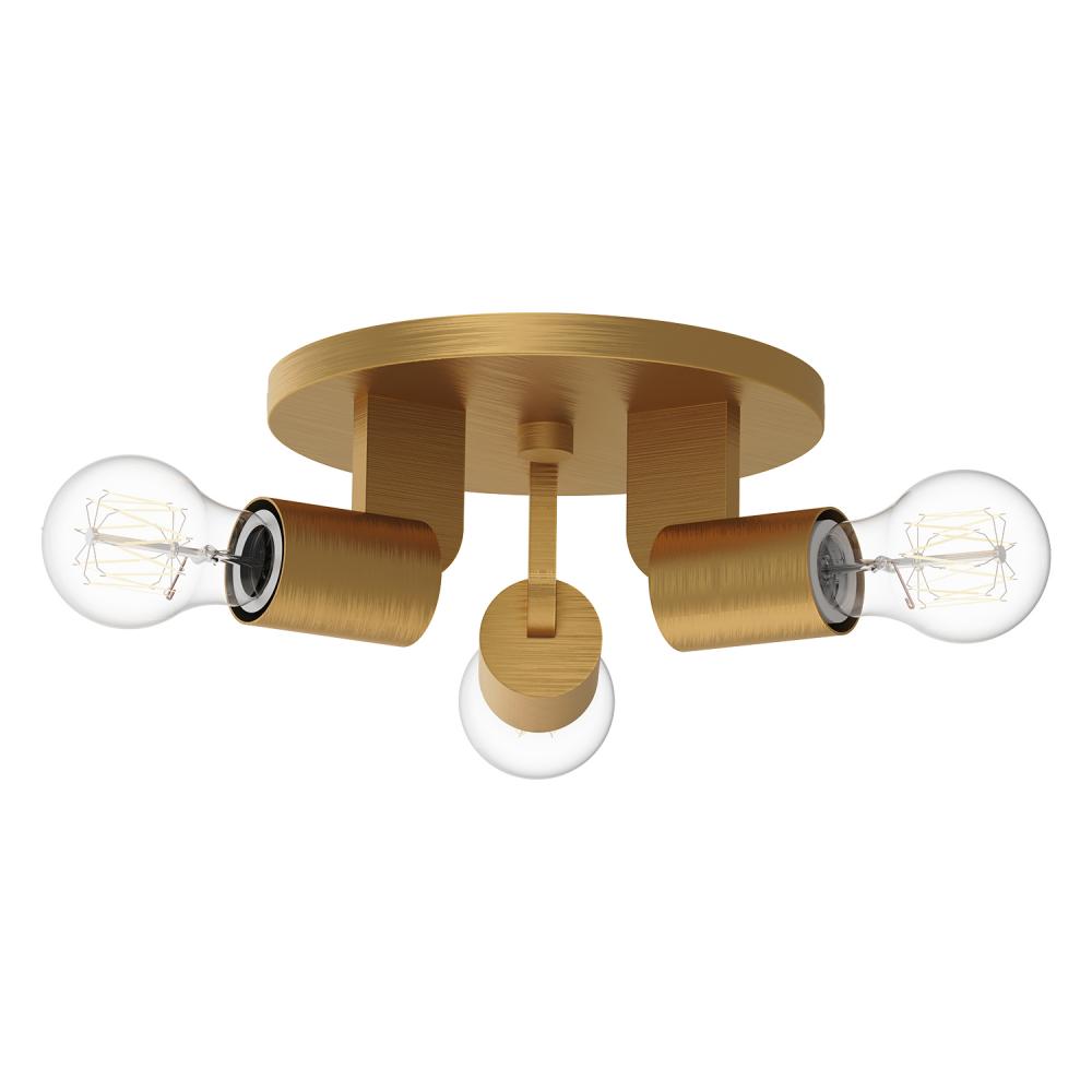ALORA MOOD Lighting SF607003AG Semi-Flush Mount, 3 Lights, Aged Gold