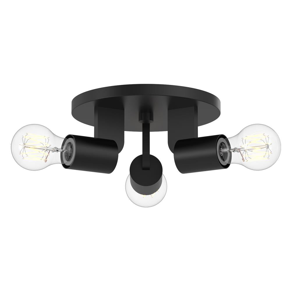 ALORA MOOD Lighting Claire SF607003MB Semi Flush Mount, UL Damp Rated, Matte Black