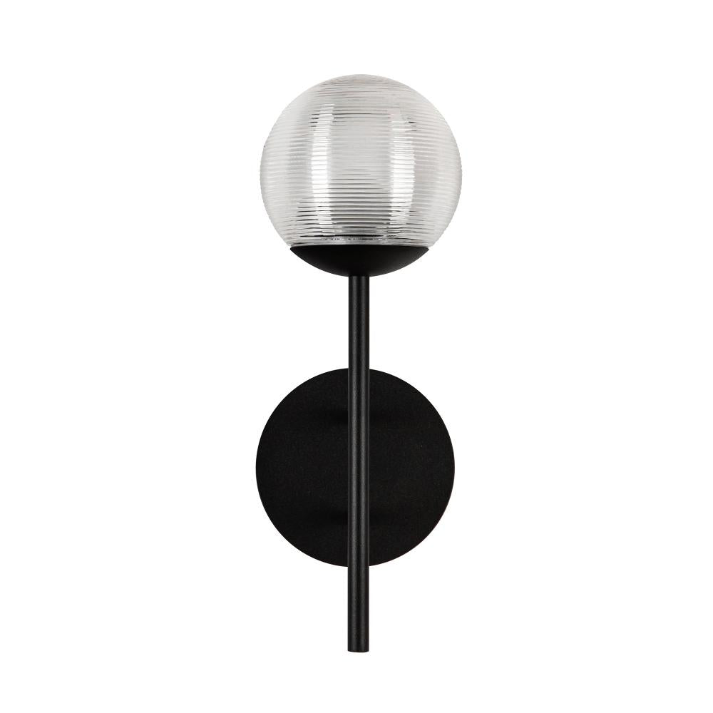 Kuzco Claremont EW78513-BK/CR LED Exterior Wall Fixture, UL Damp Rated, Matte Black