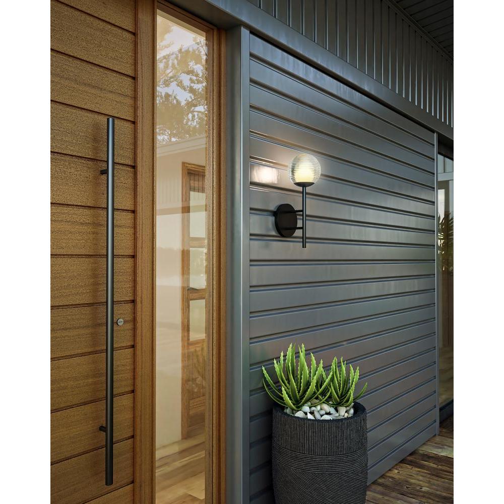 Kuzco Claremont EW78513-BK/CR LED Exterior Wall Fixture, UL Damp Rated, Matte Black