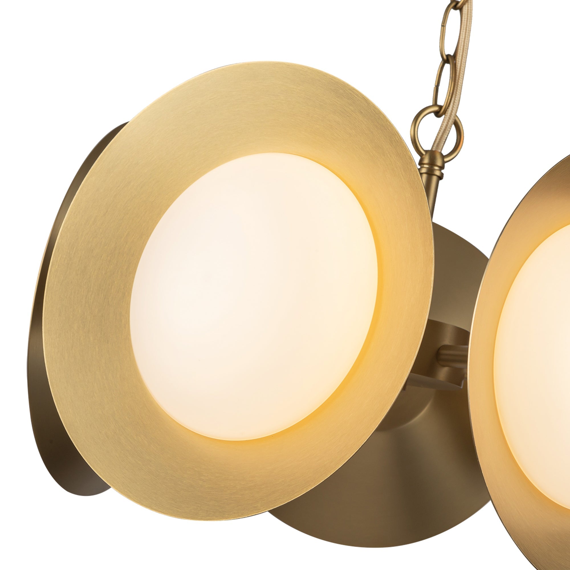 Kuzco CH77916-BG/OP-UNV Ceiling Light Fixture, LED, Brushed Gold/Opal Glass
