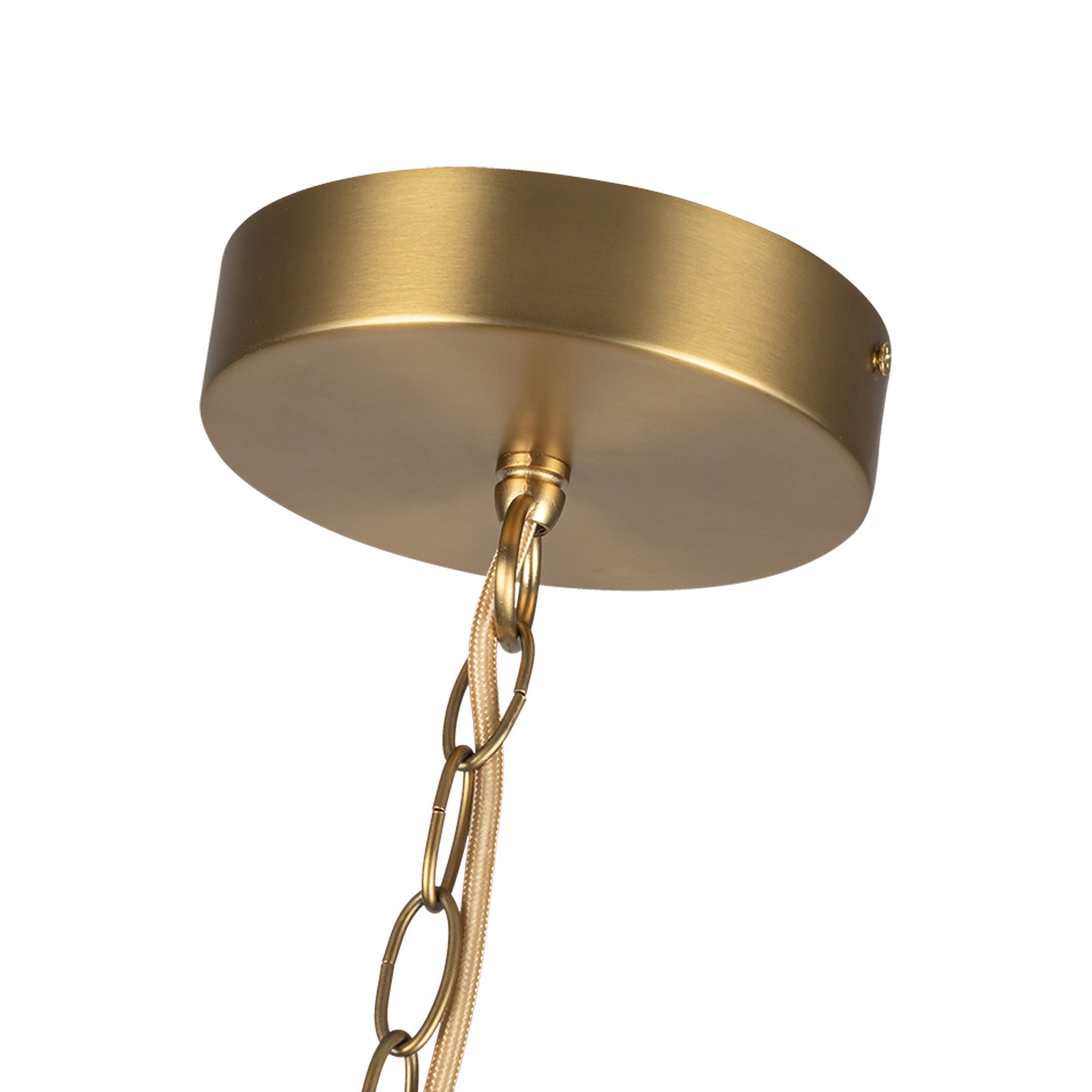 Kuzco CH77916-BG/OP-UNV Ceiling Light Fixture, LED, Brushed Gold/Opal Glass