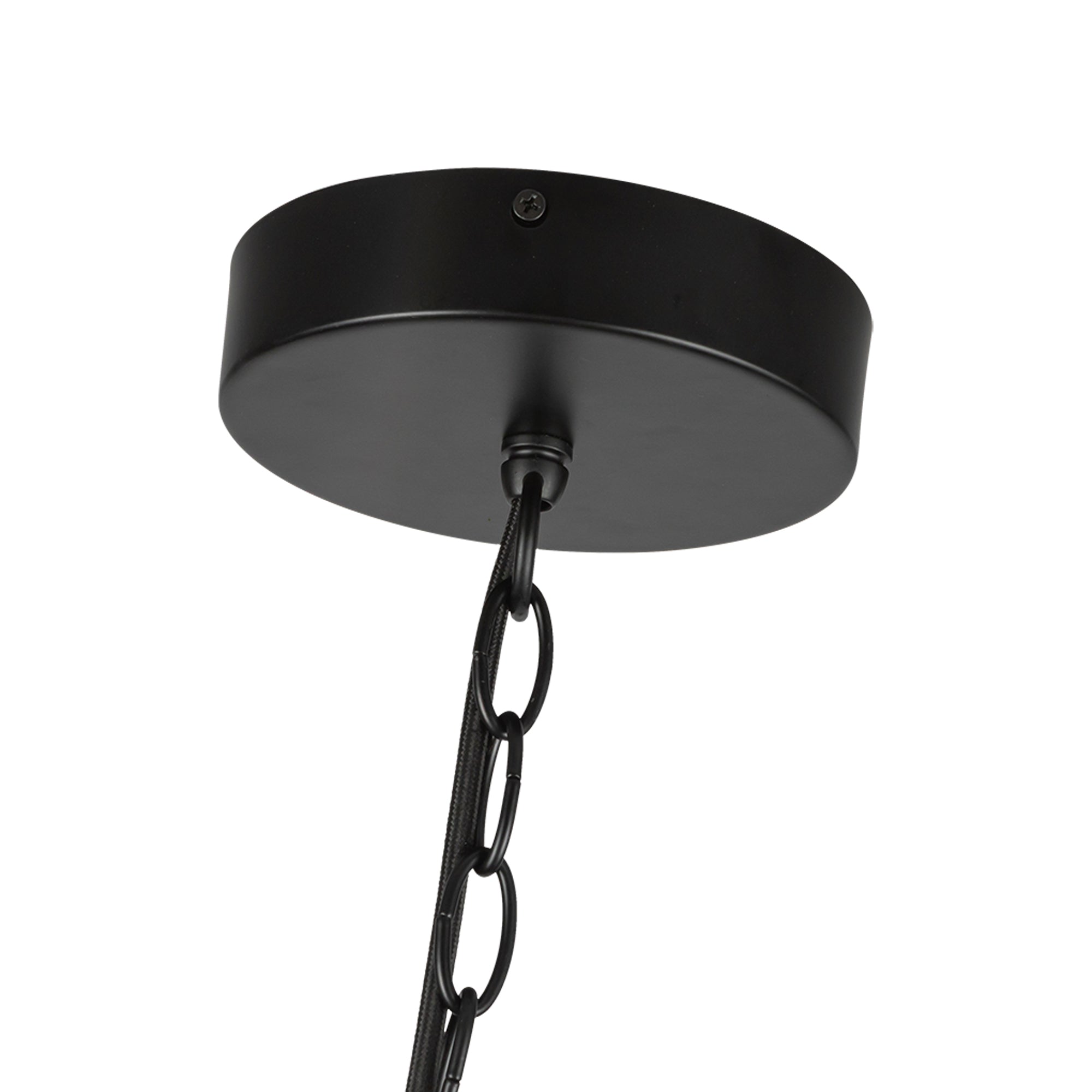 Kuzco Cleo CH77916-BK/OP-UNV Chandelier, LED, Black/Opal Glass