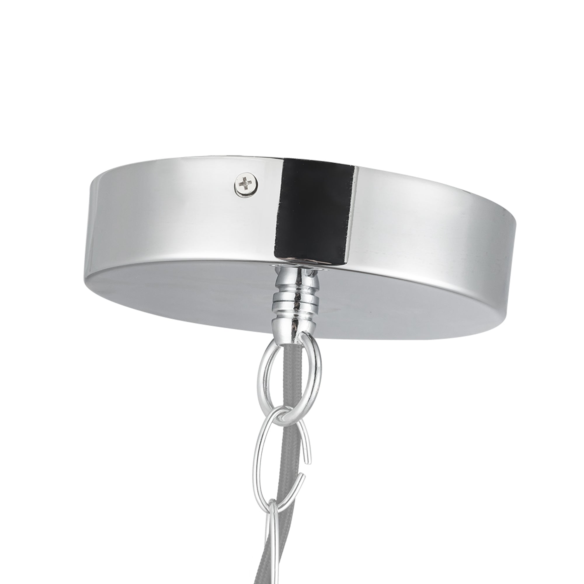Kuzco CH77916-CH/OP-UNV Cleo 16-in LED Chandelier, UL Damp Rated, Chrome/Opal Glass