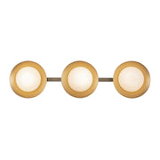 Kuzco Cleo VL77923-BG/OP Vanity Light Fixture, UL Damp Rated, Brushed Gold/Opal Glass
