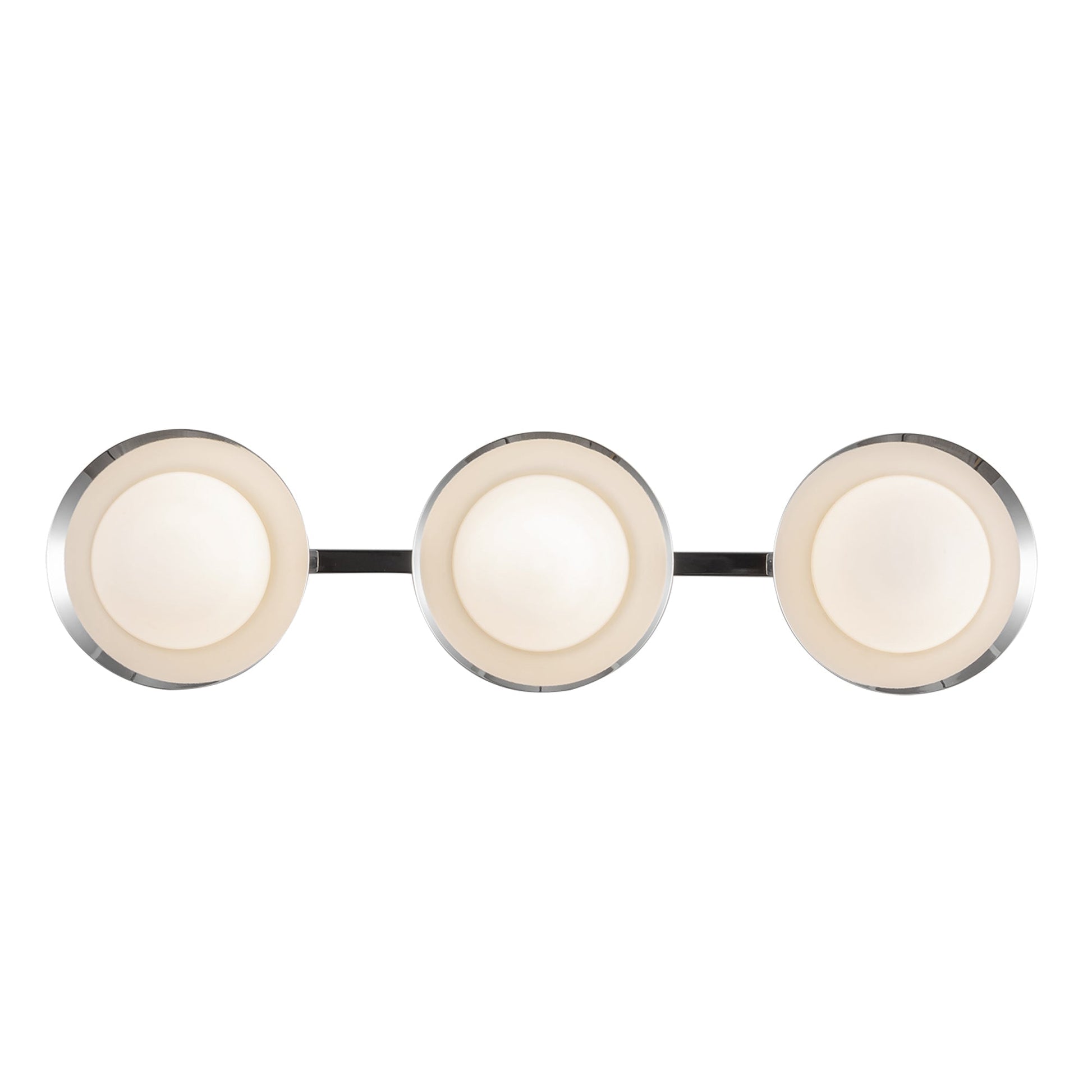 Kuzco VL77923-CH/OP Cleo 23-in LED Vanity Light Fixture, UL Damp Rated, Chrome/Opal Glass