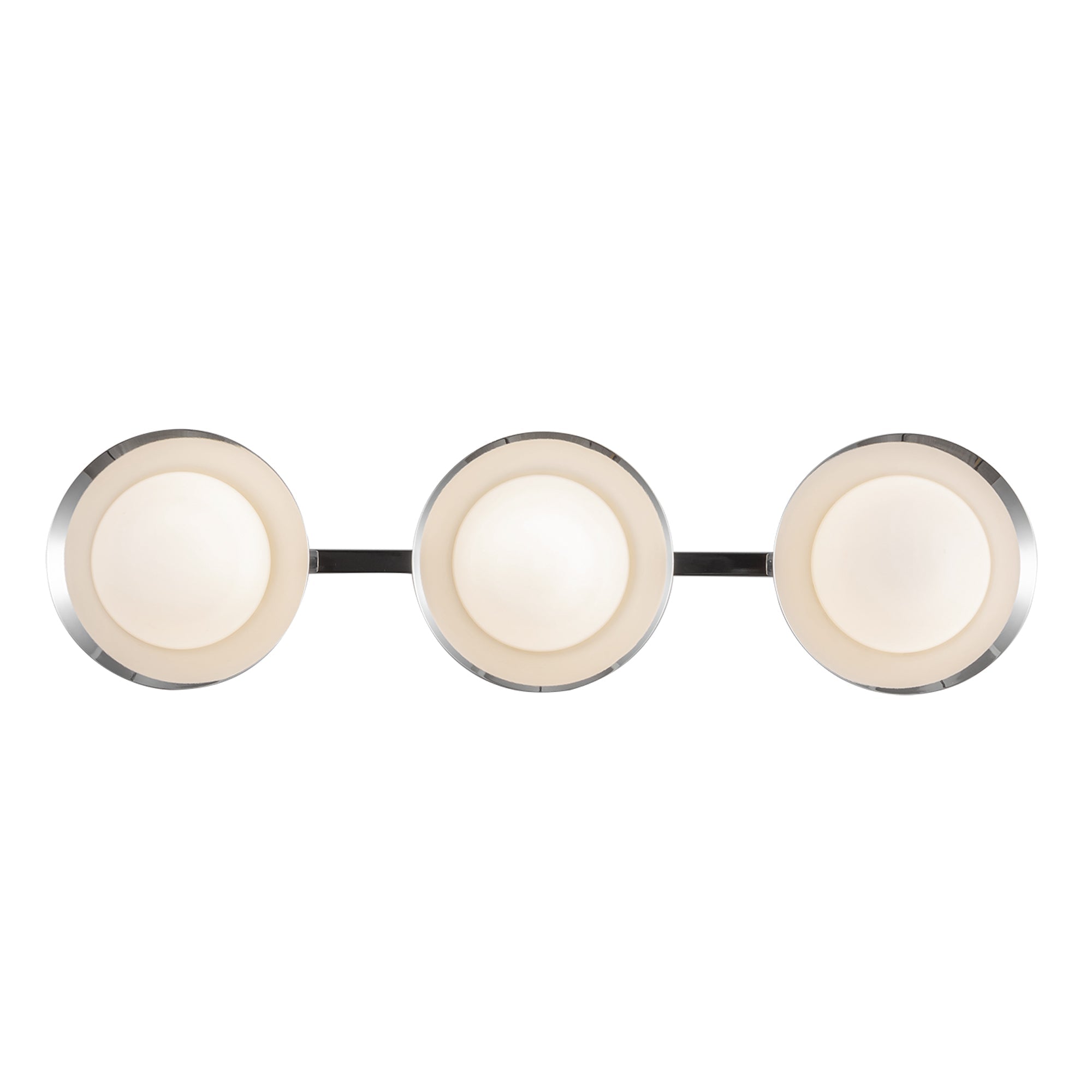 Kuzco VL77923-CH/OP Cleo 23-in LED Vanity Light Fixture, UL Damp Rated, Chrome/Opal Glass