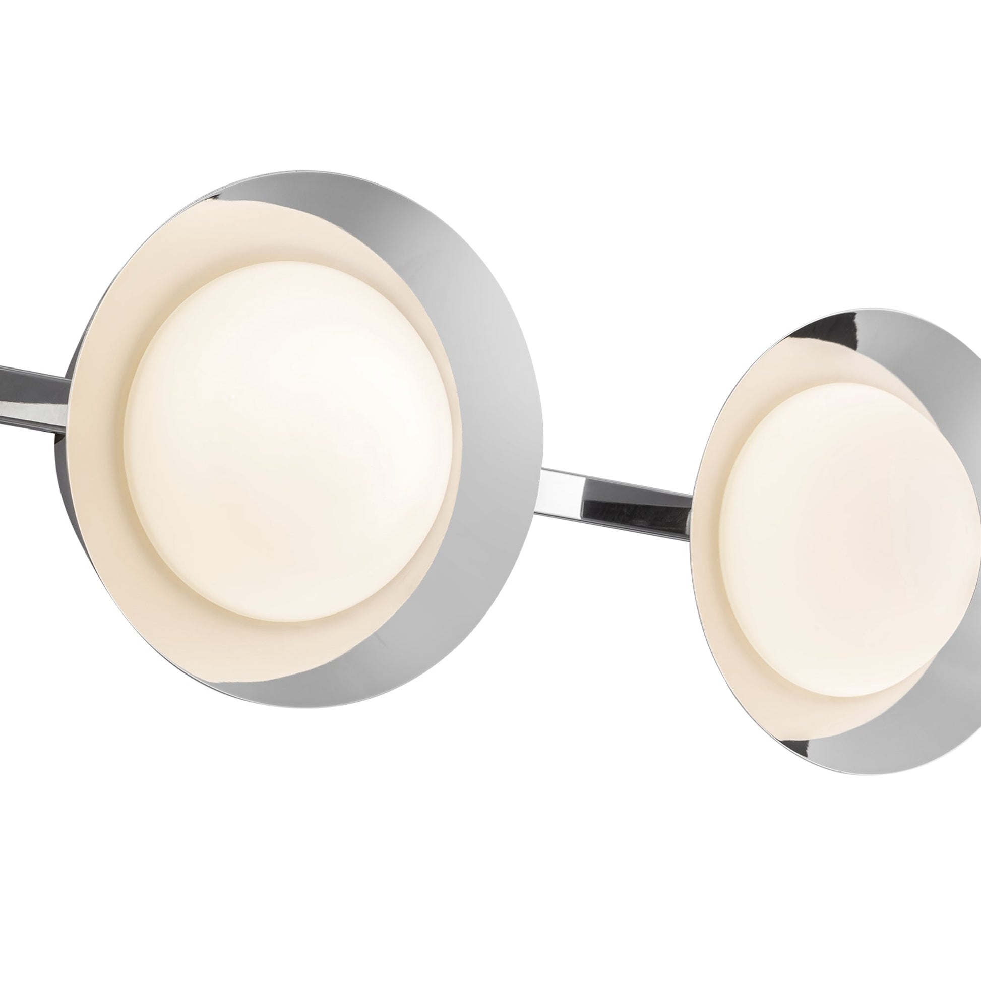 Kuzco VL77923-CH/OP Cleo 23-in LED Vanity Light Fixture, UL Damp Rated, Chrome/Opal Glass