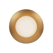 Kuzco Lighting WS77909-BG/OP Wall Sconce, 9-in, Brushed Gold/Opal Glass