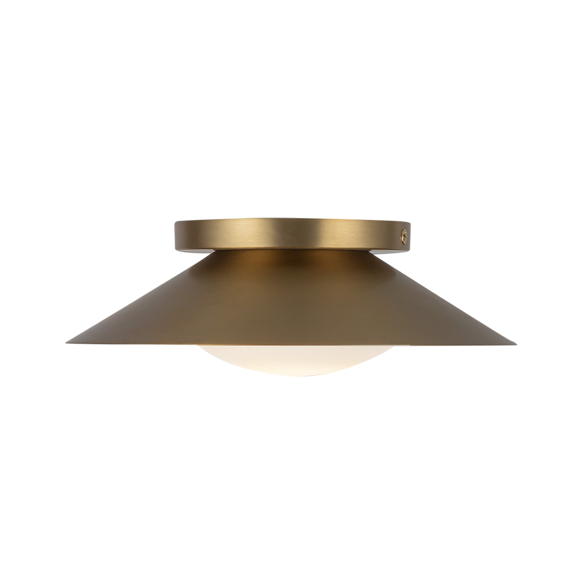 Kuzco Lighting WS77909-BG/OP Wall Sconce, 9-in, Brushed Gold/Opal Glass