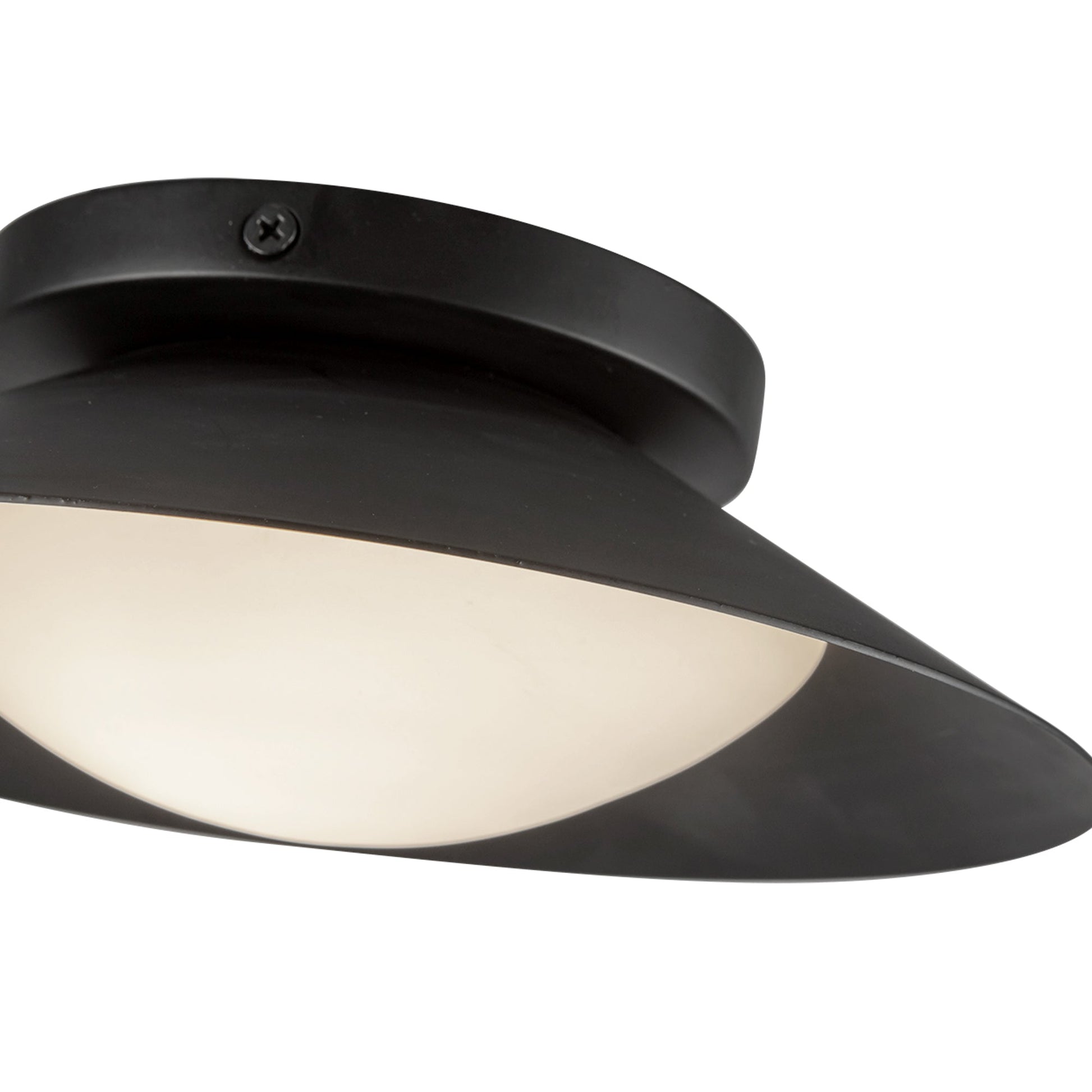 Kuzco Cleo WS77909-BK/OP Wall Sconce, UL Damp Rated, Black/Opal Glass