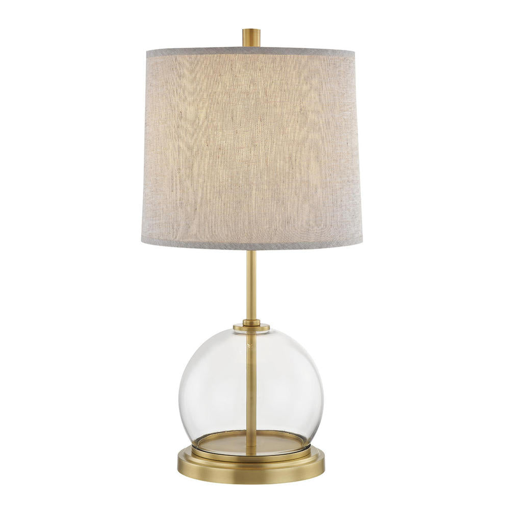Alora Lighting COAST PORTABLE TL304023VBNL Lamp Traditional - Natural Linen Vintage Brass
