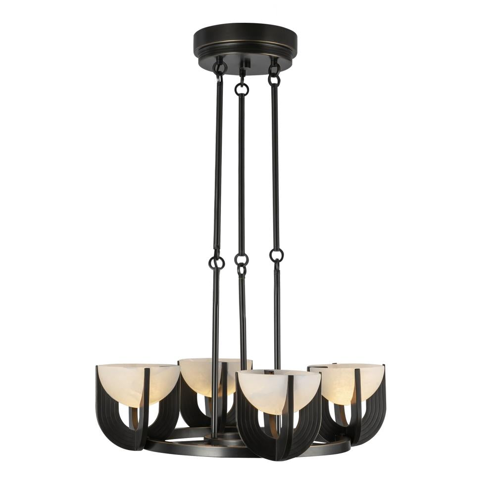 ALORA Lighting Colette CH362423UBAR-UNV Chandelier, Urban Bronze/Alabaster