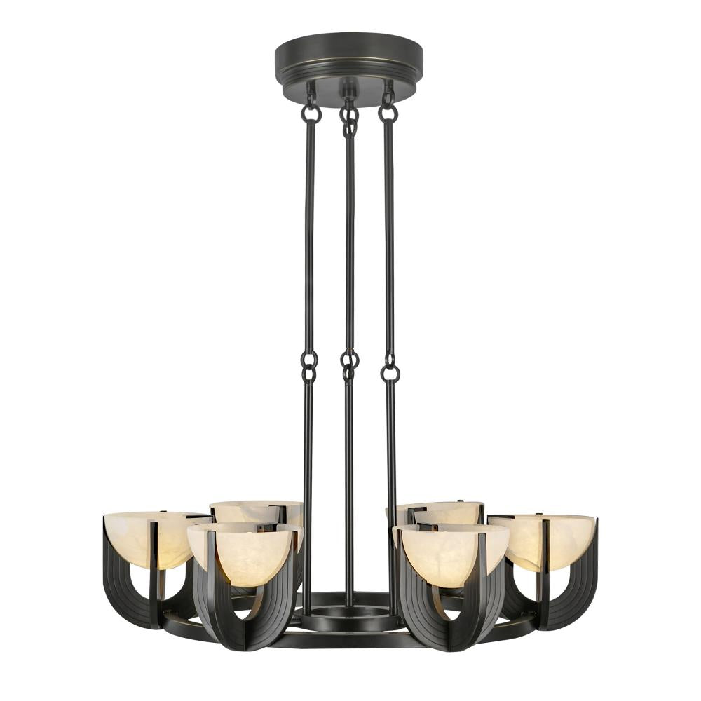 ALORA Lighting CH362627UBAR-UNV Colette 27-in LED Chandelier, Urban Bronze/Alabaster