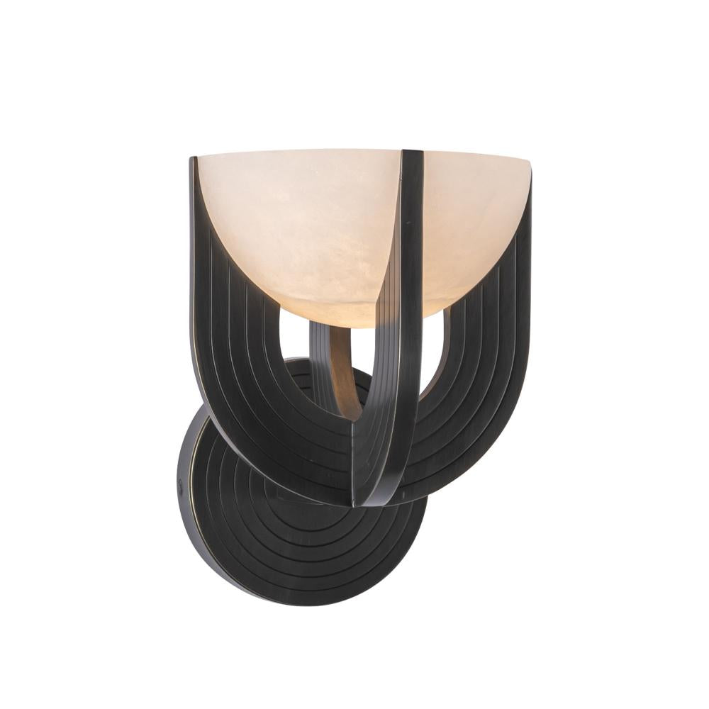 ALORA Lighting Colette WV362106UBAR-UNV Wall Vanity Light Fixture, UL Damp Rated, Urban Bronze/Alabaster