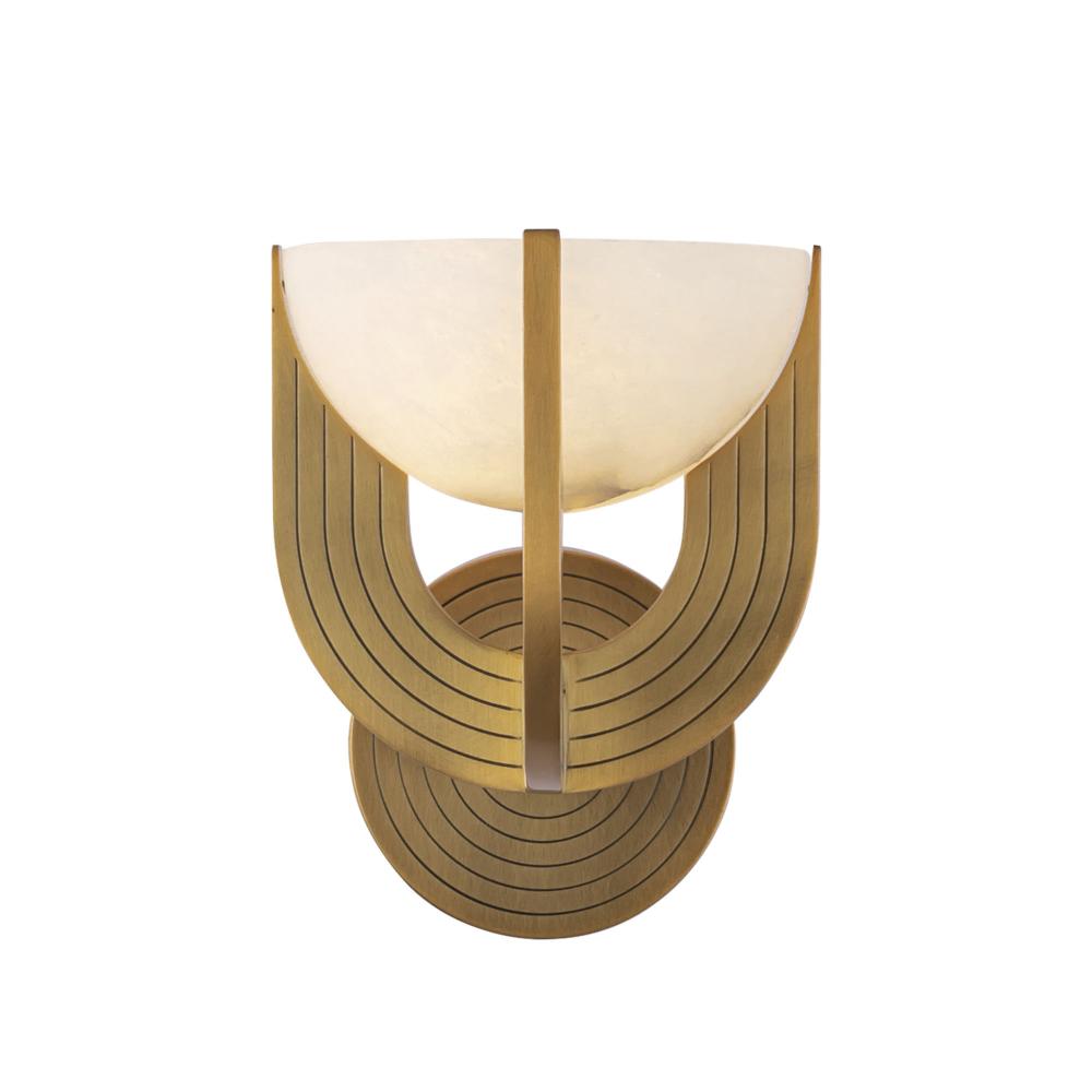 ALORA Lighting Colette WV362106VBAR-UNV Wall Vanity Lights, UL Damp Rated, Vintage Brass/Alabaster