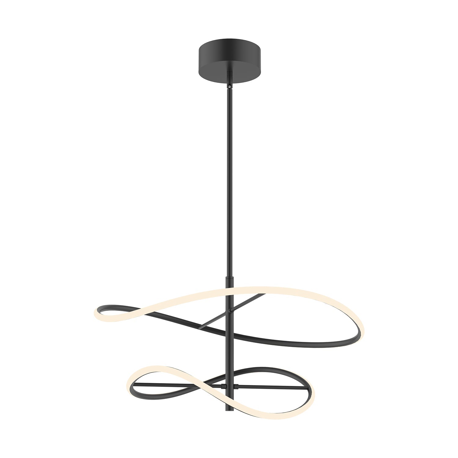 Kuzco PD96424-BK-UNV Collide 24-in LED Pendant, UL Rated, Black