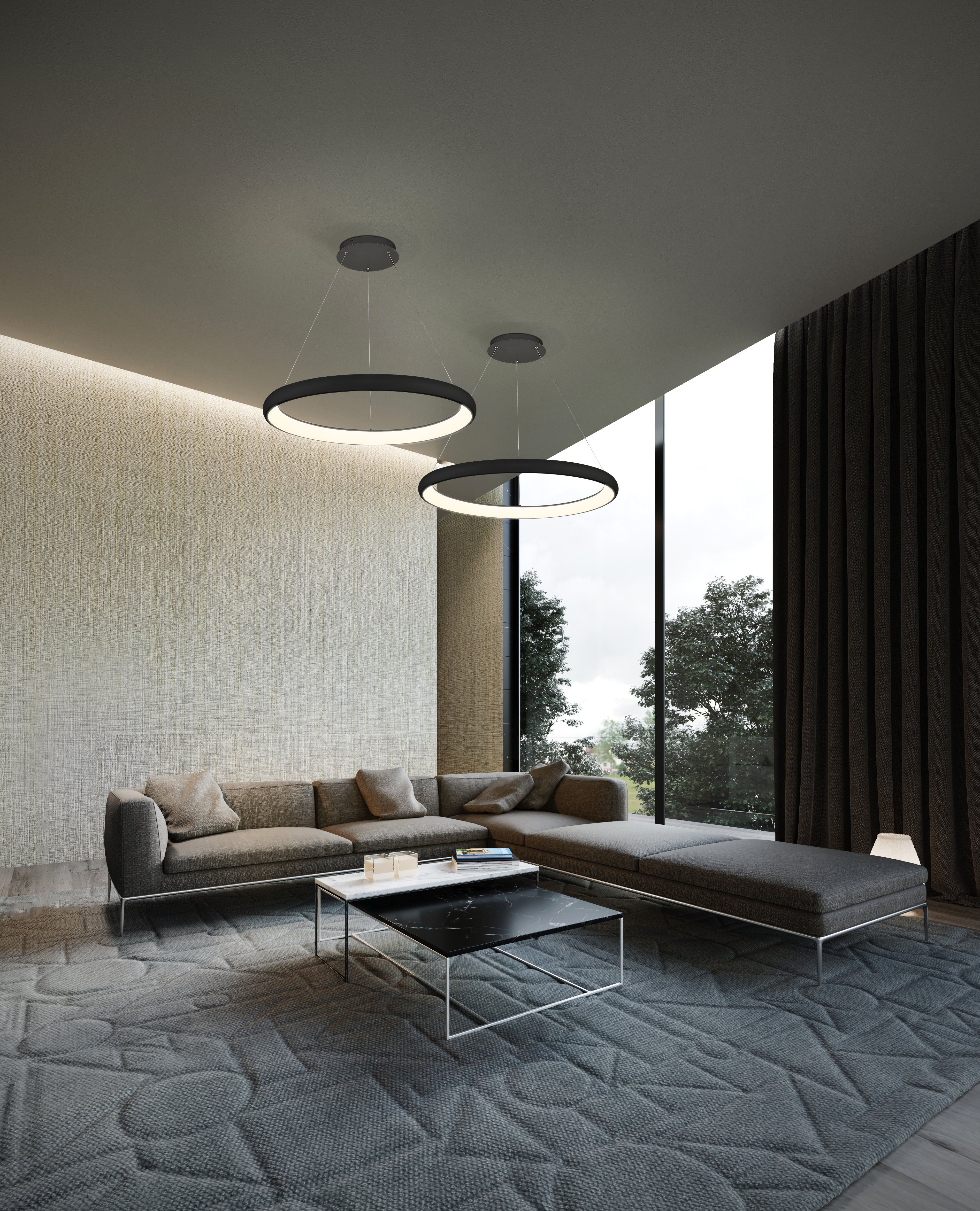 Kuzco Cortana PD82732-BK-UNV-010 Pendant, LED, Black