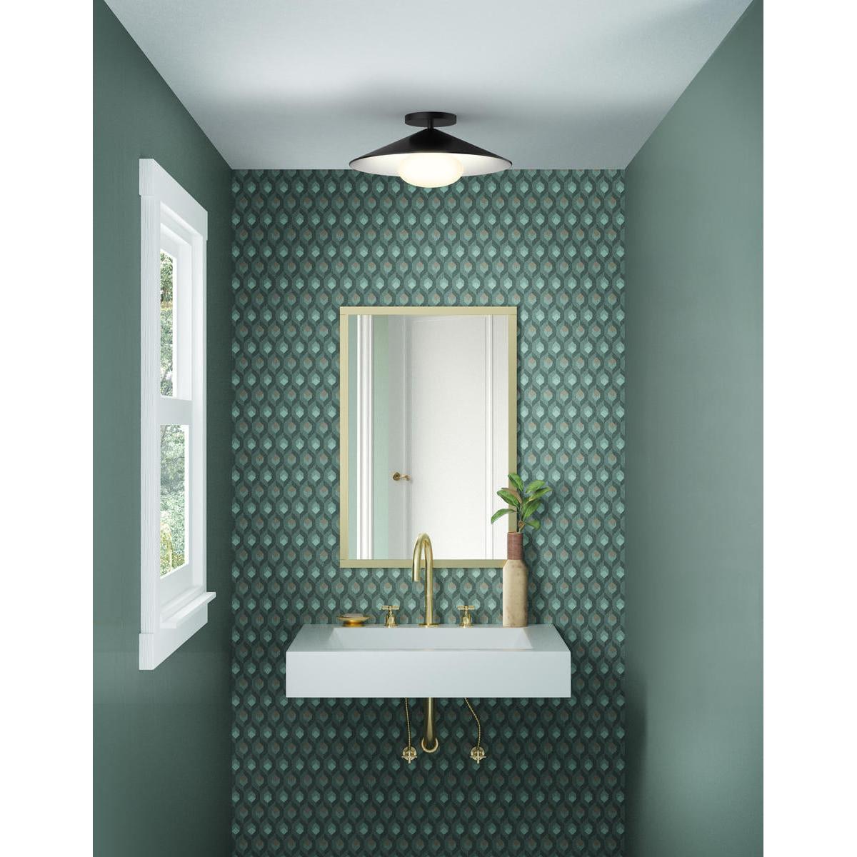 Kuzco Cruz FM22815-BK/WH Flush Mount, 15-in, LED, Black/White