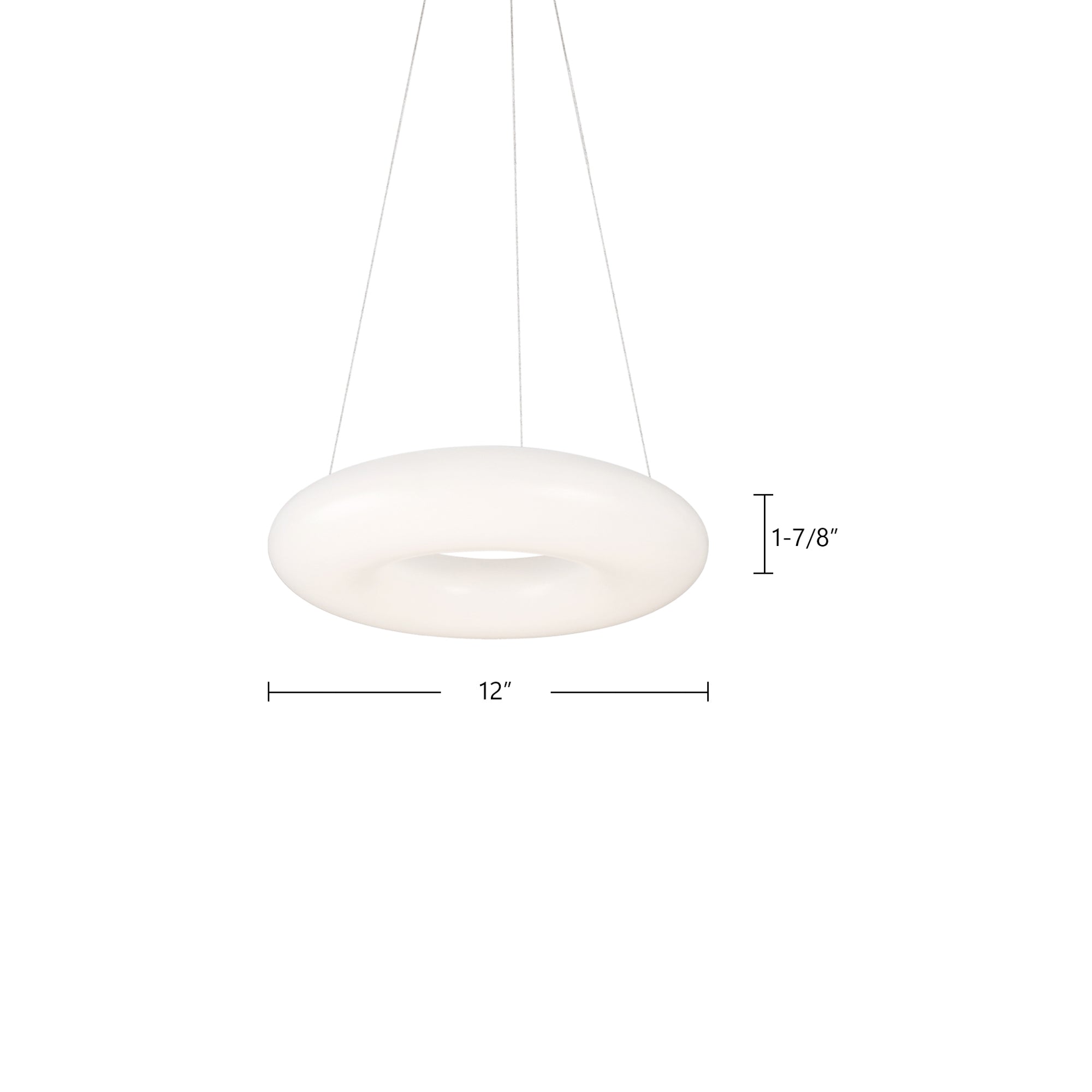 Kuzco Cumulus PD80712-UNV Pendant, 21W, 12-in White LED, White