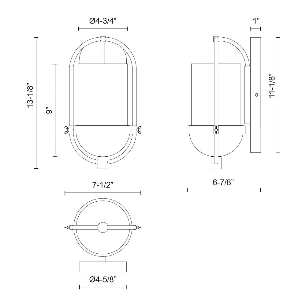 ALORA MOOD Lighting WV539007AGCL Wall/Vanity Light Fixture, UL Damp Rated, Aged Gold/Clear Glass