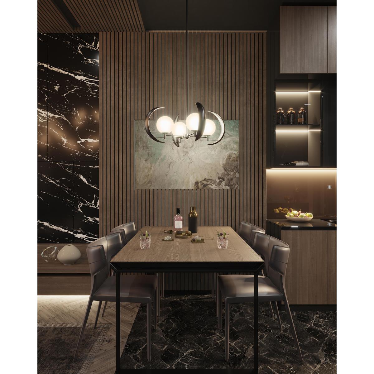 ALORA Lighting CH351204 Urban Bronze 4 Lights Chandelier, UL Damp Rated, Urban Bronze