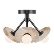ALORA Lighting SF346313UBAR Semi Flush Mount, UL Damp Rated, Urban Bronze/Alabaster