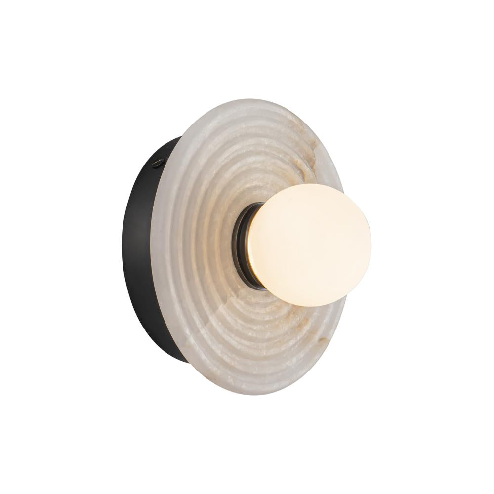 ALORA Lighting Dahlia WV346006UBAR Wall/Vanity Light Fixture, UL Damp Rated, Urban Bronze/Alabaster