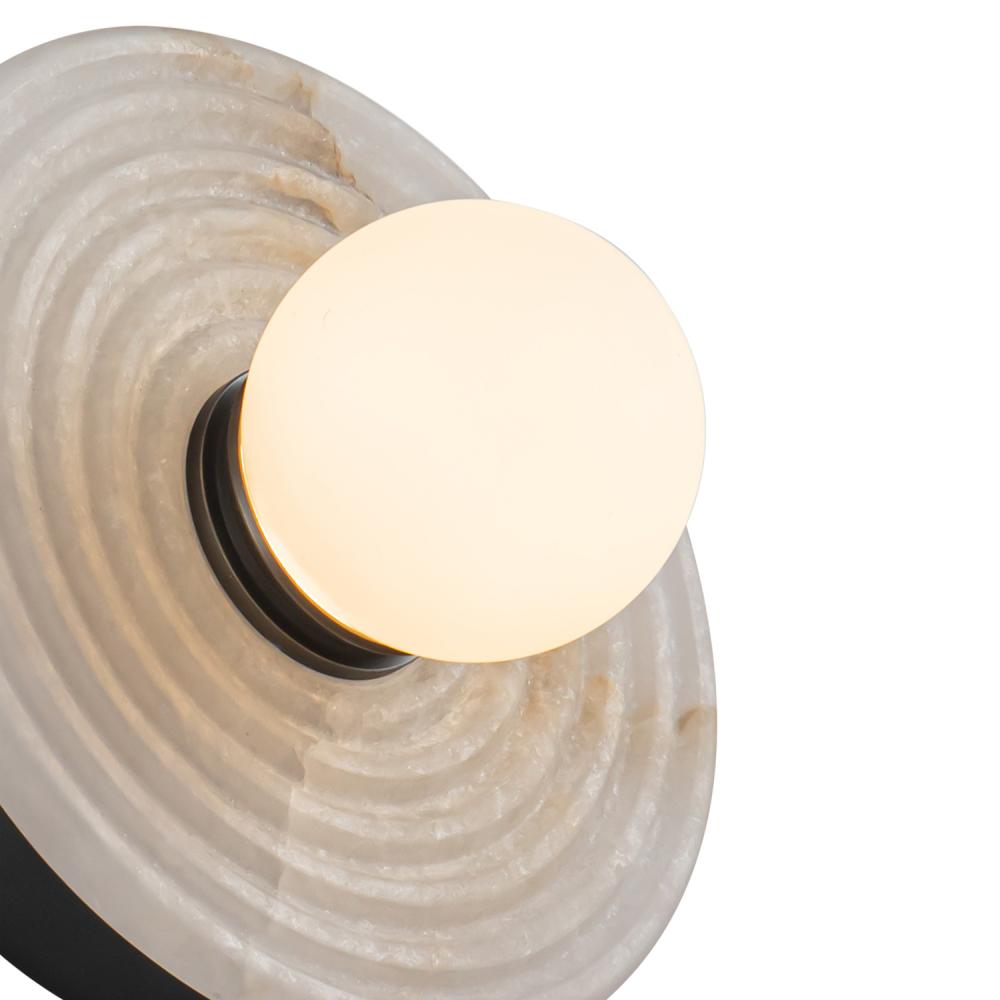 ALORA Lighting Dahlia WV346006UBAR Wall/Vanity Light Fixture, UL Damp Rated, Urban Bronze/Alabaster
