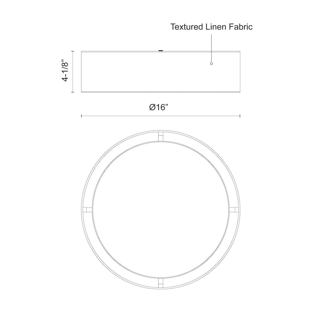 Kuzco Lighting Inc. DALTON FM7916-BE Flush Mount - Beige