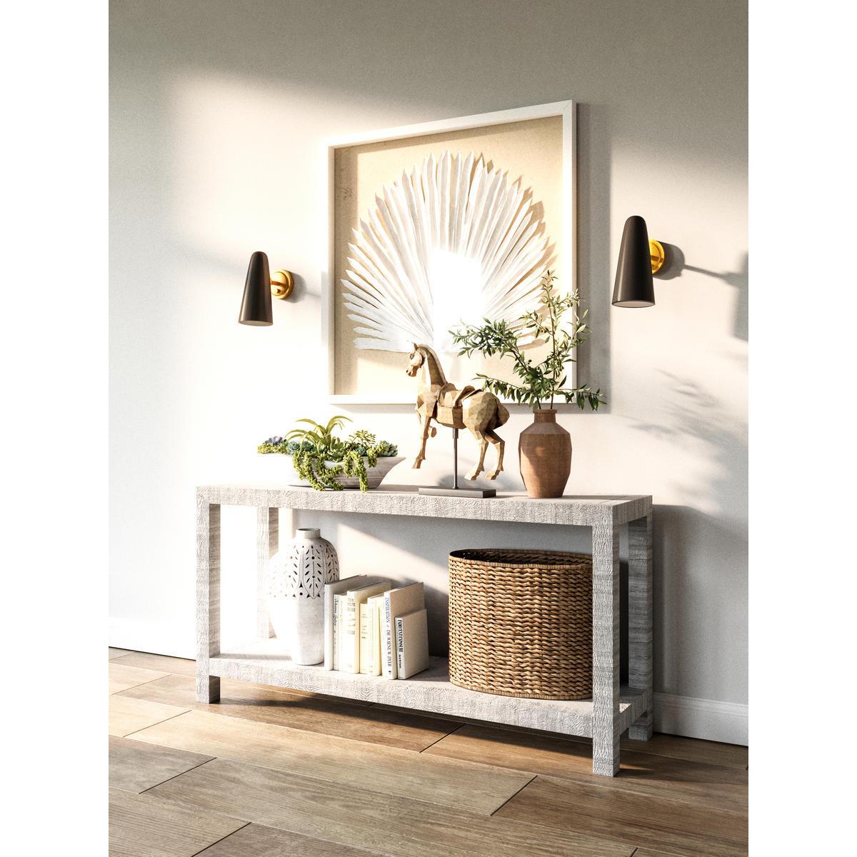ALORA MOOD Lighting WV578805WHAG Daniel 5-in Wall/Vanity Light Fixture, UL Damp Rated, Aged Gold/White