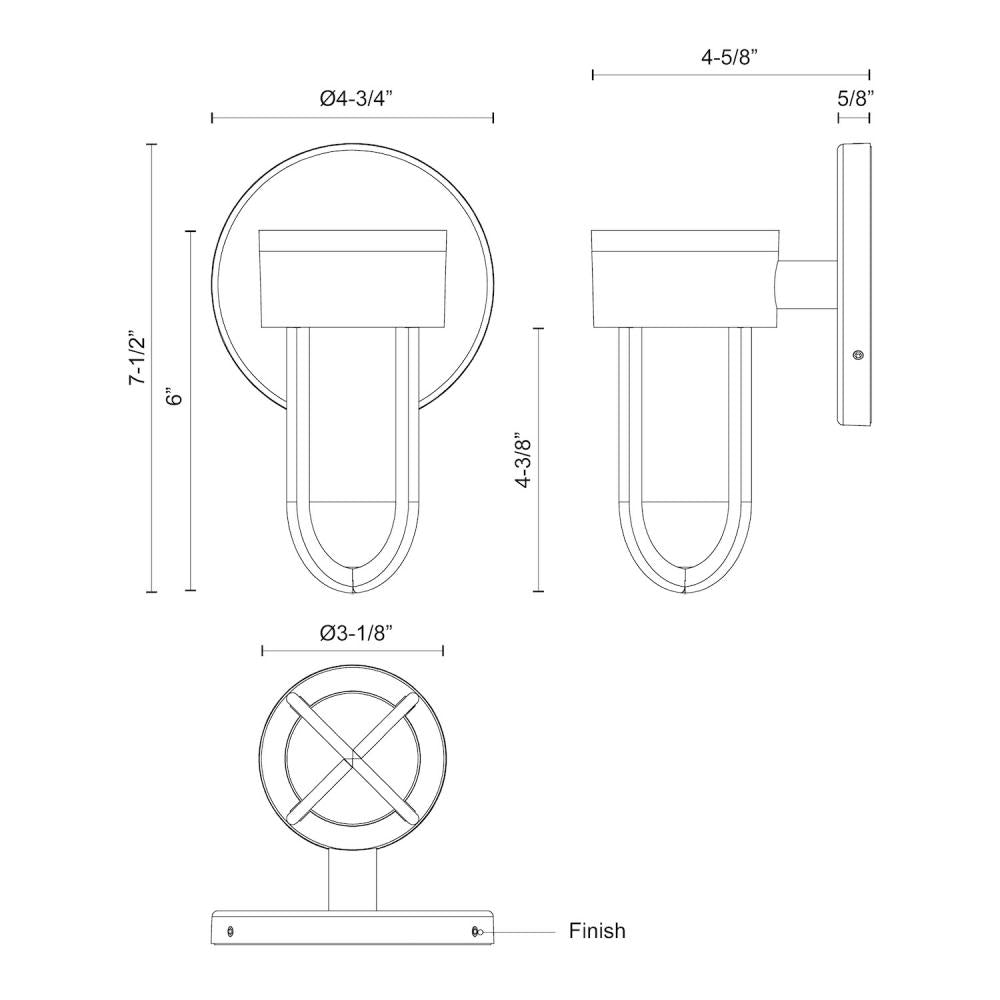 Kuzco Lighting Inc. DAVY EW17608-BK Exterior Traditional - Black