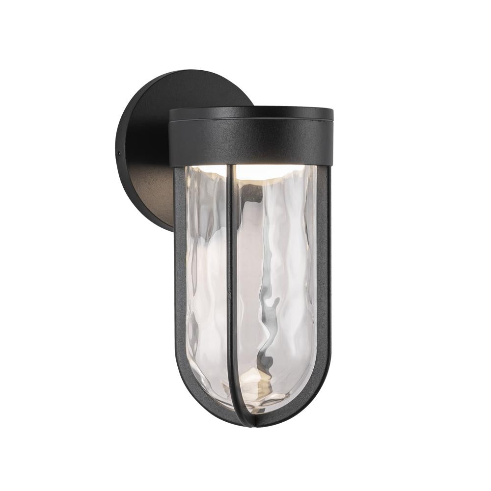 Kuzco Davy EW17627-BK Exterior Wall Sconce, UL Damp Rated, Black