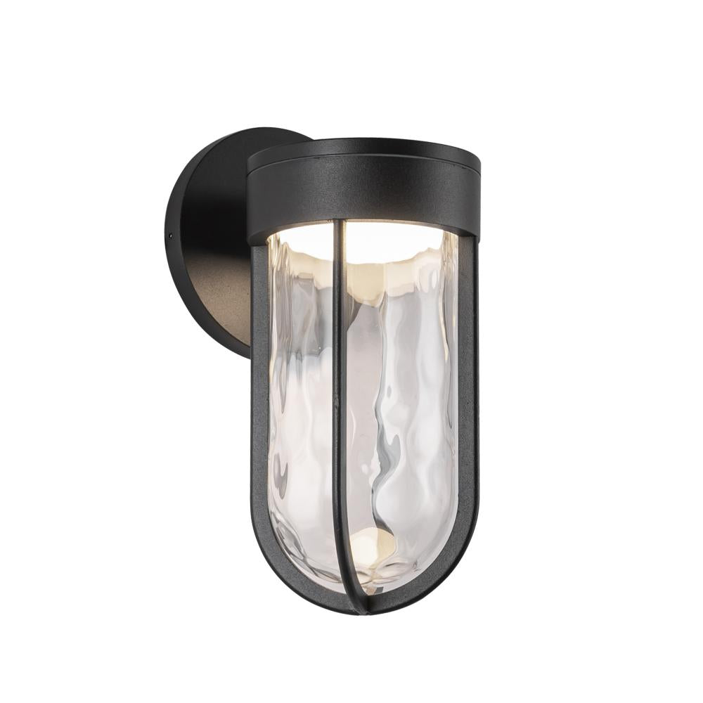 Kuzco Davy EW17627-BK Exterior Wall Sconce, UL Damp Rated, Black
