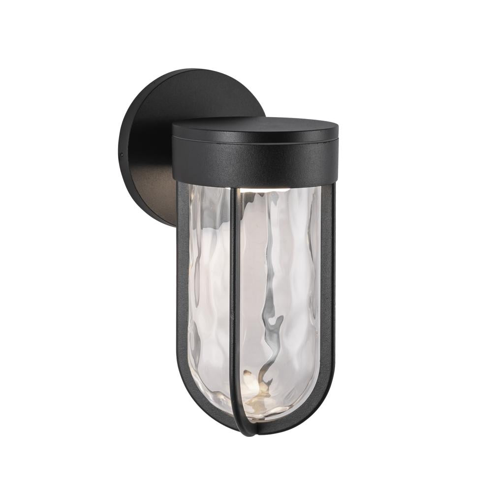 Kuzco Davy EW17627-BK Exterior Wall Sconce, UL Damp Rated, Black