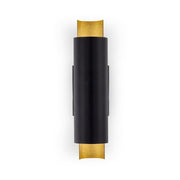 Kuzco Dela WS41216-BK/GL Wall Sconce, 18W Watt, LED, Black/Gold Leaf