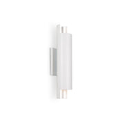 Kuzco Dela WS41216-WH/SV LED Wall Sconce, UL Damp Rated, White/Silver