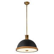 ALORA Lighting Doral PD331016MBVB Pendant Light Fixture, UL Damp Rated, Matte Black/Vintage Brass