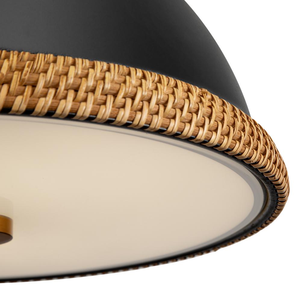 ALORA Lighting Doral PD331016MBVB Pendant Light Fixture, UL Damp Rated, Matte Black/Vintage Brass