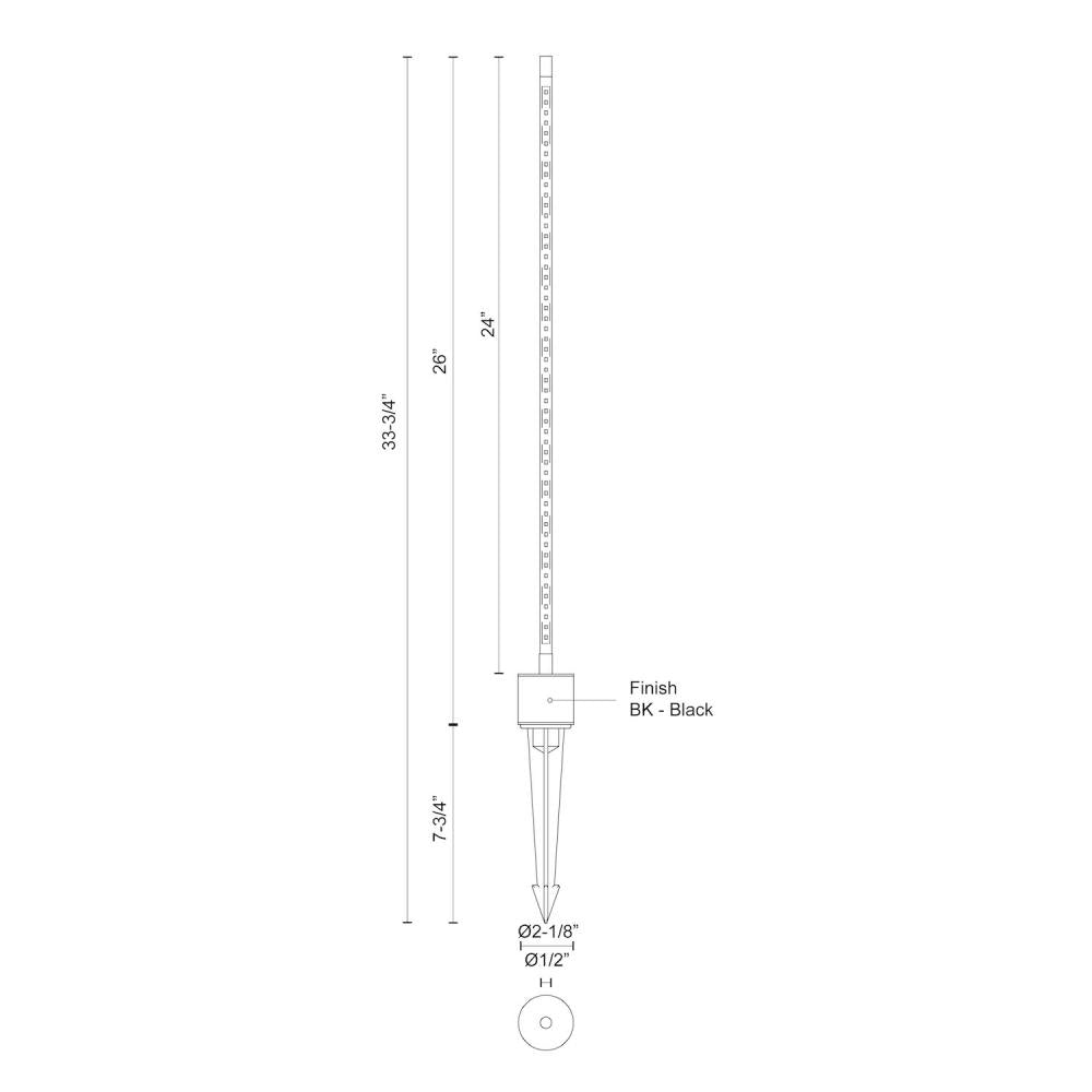 Kuzco Dorian EG26724-BK LED Exterior Low Voltage Landscape, Black